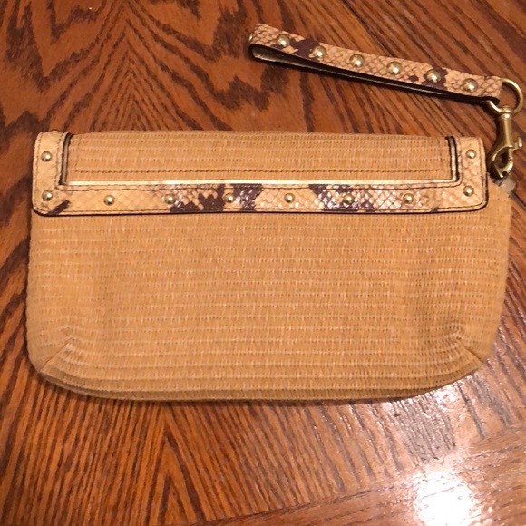 Coach Straw Python Clutch - Picture 2 of 16